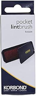 Korbond Foldable Brush  Compact Travel Solution  Ideal for Removing Lint, Dirt and Fluff from Clothing, Rugs, Carpets, Sofas and Car Seats, One: 24cm x 6.5cm x 1cm, Closed: 12cm x 6.5cm x 2cm