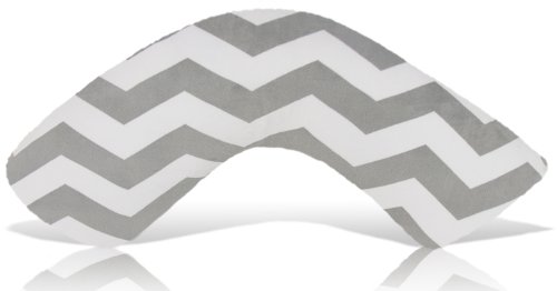 Luna Lullaby Bosom Baby Nursing Pillow, Chevron Grey