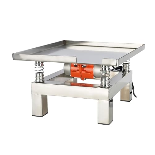 IEOWY Mesa vibratoria eléctrica para hormigón de 110 V220 V, Banco de Pruebas de vibración de 13,78 x 13,78, Plataforma de Prueba de vibración de Acero Inoxidable, 110 V