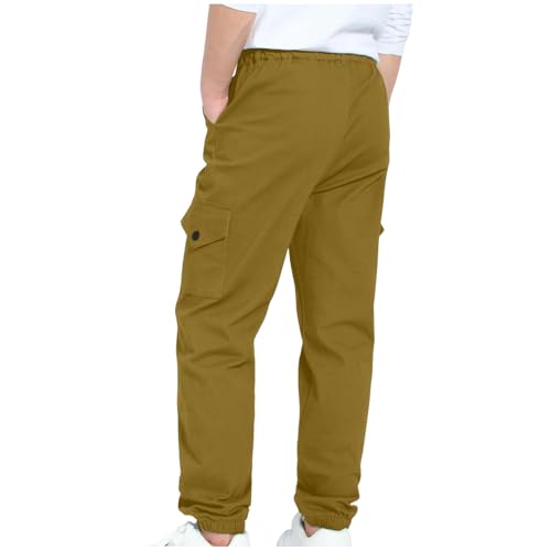Boys Cargo Pants Casual Joggers Elastic Waist Trousers Drawstring Pants Hiking Tactical Pant Kids Tapered Sweatpants3