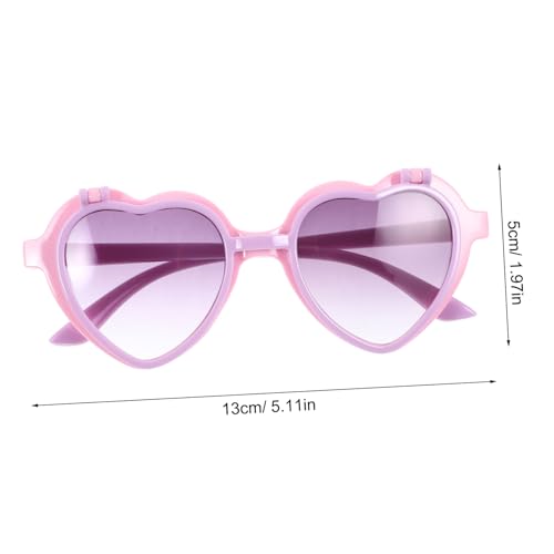 BESPORTBLE Cartoon Boys and Girls Sunglasses Heart Shaped Sun Glasses Boy Girl's Goggles up Glasses Sun Protection2
