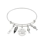 Infinity Collection Life is Better at the Lake Bracelet, Lake Jewelry, Gift for Lake