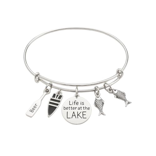 Infinity Collection Life is Better at the Lake Bracelet, Lake Jewelry, Gift for Lake
