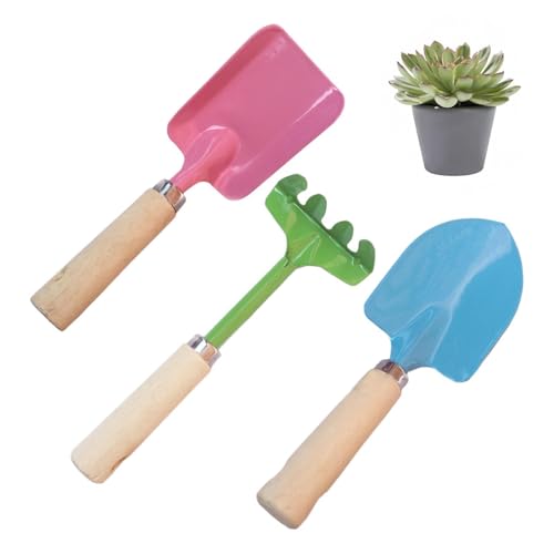 Juego de herramientas para plantas suculentas, mango de madera, pala de jardín, combinación al aire libre, cómodo instrumento para trasplantes de mango para granja, terraza, parque, patio interior