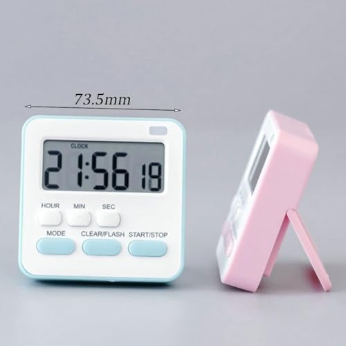 Image of Digital Timer Clock with Stopwatch, 2 Alarm Modes with beep Alarm Sound, Kitchen Timer with Magnetic Stand |Timer Clock for Study Ideal for Cooking | Baking | Study, Gym, Kitchen, (Blue)