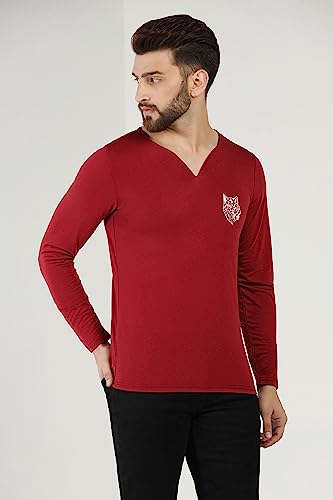 Image of INKKR Regular Fit Style V-Neck Full Sleeve T-Shirts for Men