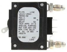 AirpaxLELK1-1RS4-30452-5 .110 Quick Connect, 5 AMPS, 80 VDC, Alarm Switch, Circuit Breaker, Electrical Trip, Panel Mount, Single Handle, Single Pole, Stud TERMINALS, Trip AMPS 6.25