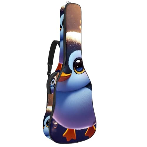Sac pour guitare acoustique étanche motif pingouin 42.9" multicolore