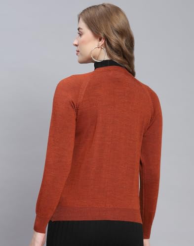 Image of Monte Carlo Women Regular Fit Full Sleeve Solid Round Neck Winter Cardigan (Pack of 1)