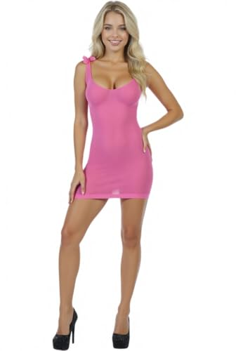 Image of ToBeInStyle Women's Sexy Novelty Sheer Strapless Slip Dress