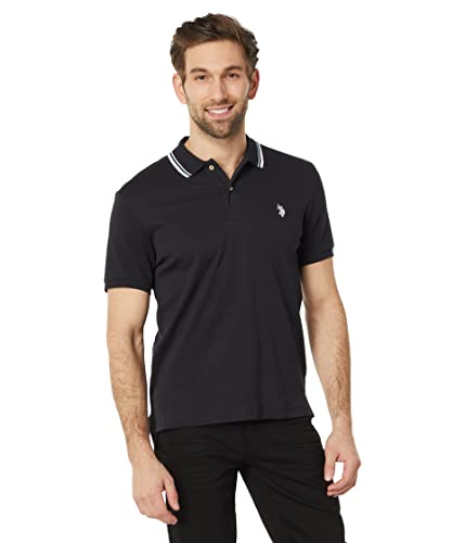 Polo noir U.S. Polo Assn. idéal pour le bureau et les sorties décontractées