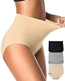 Eiggam Womens Tummy Control Underwear Cotton Postpartum Underwear for Women High Waisted Briefs Soft...