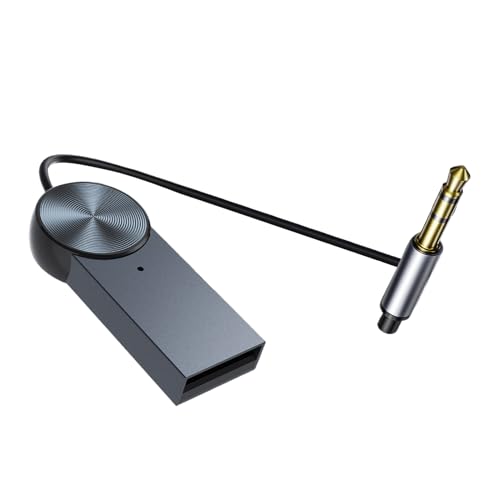 Receptor de audio inalámbrico, receptores de audio para vehículos, transmisor con cancelación de ruido, emparejamiento de doble dispositivo, accesorios interiores de automóviles Plug and Play para
