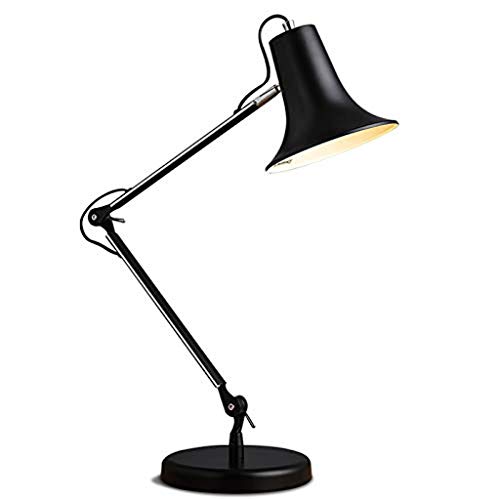 Preisvergleich Produktbild DIAOD Black Reading Collapsible Task Desk Tischleuchte, Swing Arm Schreibtischleuchte, Designer Tischleuchte, Leseleuchten, Arbeitslampe, Arbeitslampe, Bürolampe, Nachttischlampe