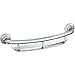 Moen Bathroom Safety 16-Inch Screw-in Curved Bathroom Grab Bar with Built-in Shelf