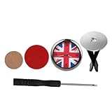 PENIKOKO ユニオンジャック車用クロック ステンレス製コンパクト時計 車内装飾用 ダッシュボード設置可能 確認便利 シンプルデザイン