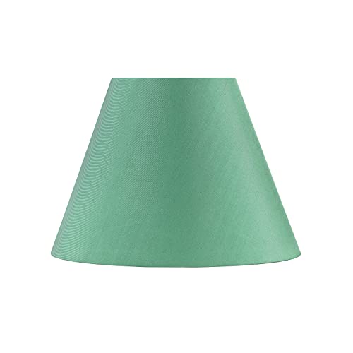 Image of Aspen Creative 32135 Transitional Empire Shape Spider Construction Lamp Shade in Green, 6 inch Top x 12 inch Bottom x 9 inch Slant Height