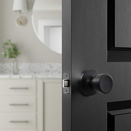 Amazon Basics Tulip Door Knob, Passage, Matte Black Madcity Doors