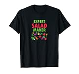 Expert Salade Maker Healthy Chef Lover Vêtements pour amateurs de légumes. Vous préparez la meilleure salade de chef, de César ou de cobb ? Pour le talentueux hachoir à laitue, les olives ou les amateurs de pepperoni. Salade de poulet, salade de pommes de terre, salade taco ou vinaigrette.