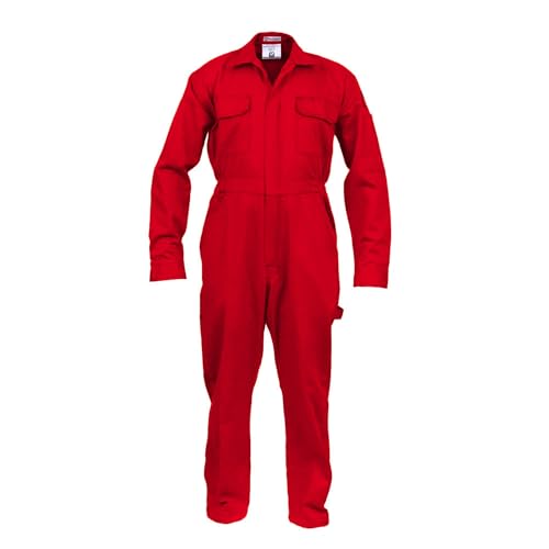 Just In Trend Mens Flame Resistant FR Coverall (Small Red)