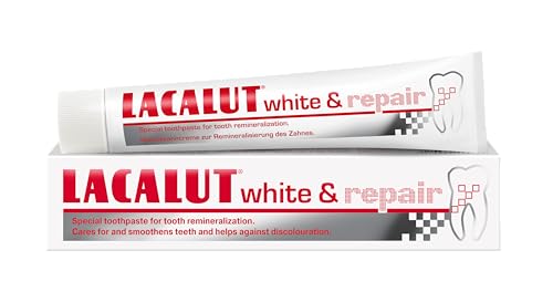 LACALUT WHITE & REPAIR ZAHNCREME, 75ml Zahnpasta zum Aufhellen der Zähne, Straffung und Festigung des Zahnfleischs, Zahncreme für weiße Zähne, 1 x 75ml LACALUT WHITE & REPAIR ZAHNCREME, 75ml Zahnpasta zum Aufhellen der Zähne, Straffung und Festigung des Zahnfleischs, Zahncreme für weiße Zähne, 1 x 75ml