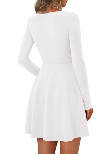 PRETTYGARDEN Womens Long Sleeve Cocktail Mini Dress 2025 Fall Crew Neck A Line Homecoming Party Short Dresses Elegant Classy3