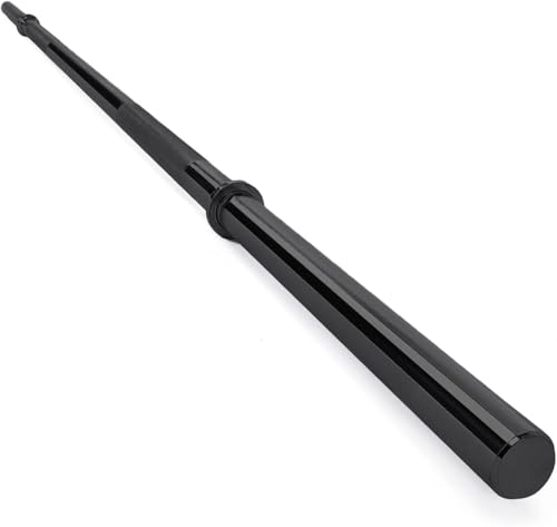 Fitvids 1 Inch Standard Barbell Bar 7 Feet Basic Bearbell Bar for Home Gym Strength Training weight lifting Bench Press Black