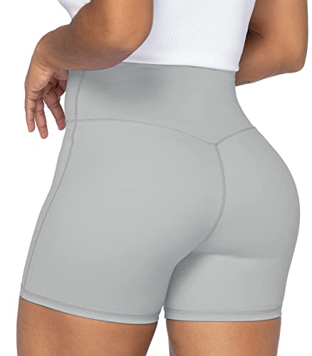 Image of Sunzel Crossover Biker Shorts for Women, No Front Seam V High Waist Yoga Workout Gym Shorts with Tummy Control | 4 Or 6-Inch Inseam, High Waisted, Tummy Control, Crossover Waist, Buttery Soft, No Front Seam, Squat Proof, Compression