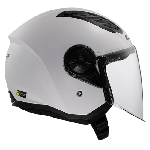 Casco LS2 Airflow II Solid Blanco para Moto Jet Urbano Unisex 7