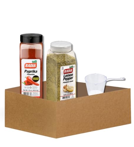 Badia Paprika Smoked 16 oz and Lemon Pepper 24 oz