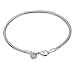 Sevenfly Bracelet de base européen avec chaîne en forme de serpent avec fermoir pour la fabrication de breloques de bijoux pour femmes(Couleur argent)