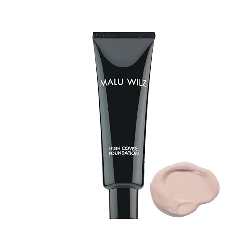 Malu Wilz High Cover Foundation Nr.1 Light Beige 30ml - Flüssiges Camouflage Make up stark deckend, Concealer für empfindliche Haut, Langanhaltende Abdeckung von Hautanomalien