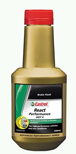 Castrol SRF React DOT 4 Brake Fluid – 33.8 Oz Bottle, 518°F Wet Boiling Point, For High-Performance Use