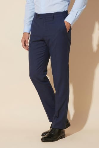 Image of Peter England Men Mid Rise Slim Fit Premium Flat Front Formal Trouser