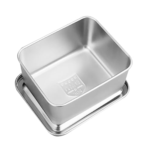 STOBOK ステンレス製 食品保存容器 密閉式 留?盒 キッチン収納 学校食堂用 耐久軽量 サンプル保管ボックス