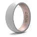 Enso Rings Dual-Tone Silicone Ring | The Premium Fashion Forward Silicone Ring | Hypoallergenic Medical Grade Silicone | Lifetime Quality Guarantee (Misty Grey & Pink Sand, 7)