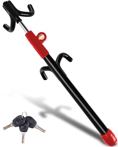 Tevlaphee Car Steering Wheel Lock Great Deterrent Adjustable Car Lock Steering Wheel Anti Theft Car Device for Vehicles,Trucks,Vans,SUVs (Black)