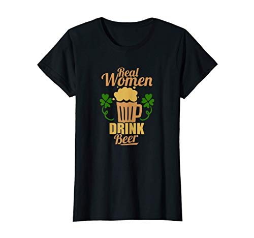 Femme Real Women Drink Beer Cute & Funny Drinking Pun T-Shirt
