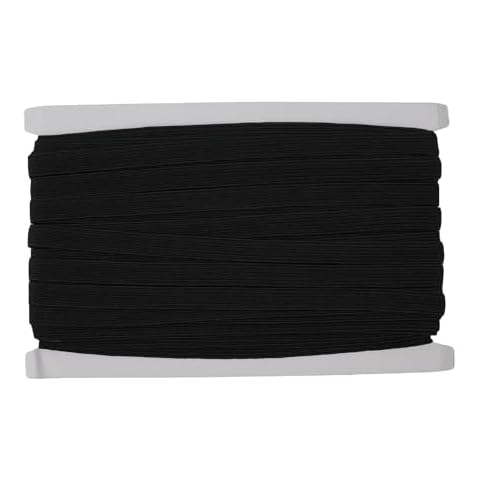 12mm x 10m Black Elastic Cord for Crafts Cover