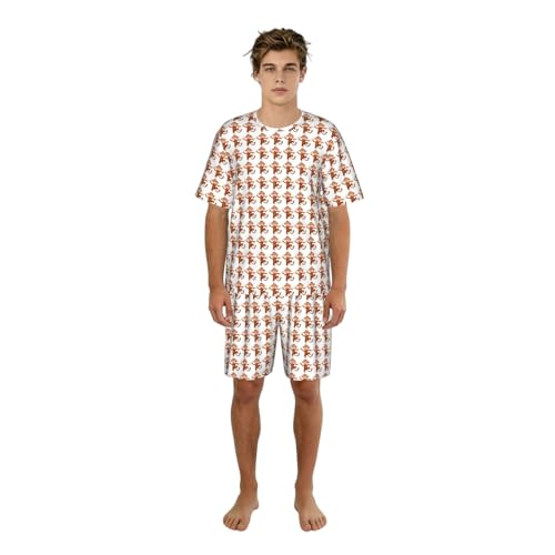 Pijama de hombre suave de dos piezas que evita el calor al dormir