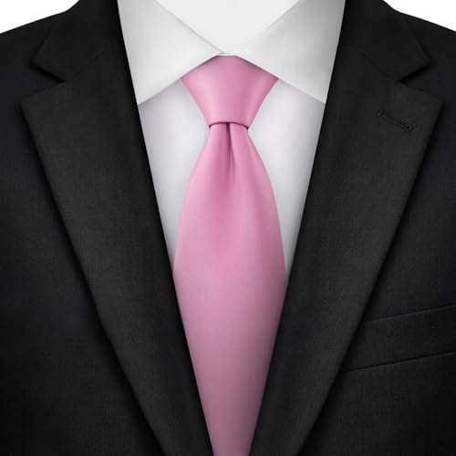 Image of Jacob Alexander Solid Color Mens Tie - Soft-lined Necktie - Timeless Formal Look for Weddings and Business - (Regular Size)