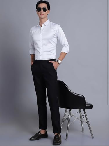 Image of Men's Regular Fit Full Sleeve Poly Satin Silk Shirt | Men's Formal Shiny Shirt for Men
