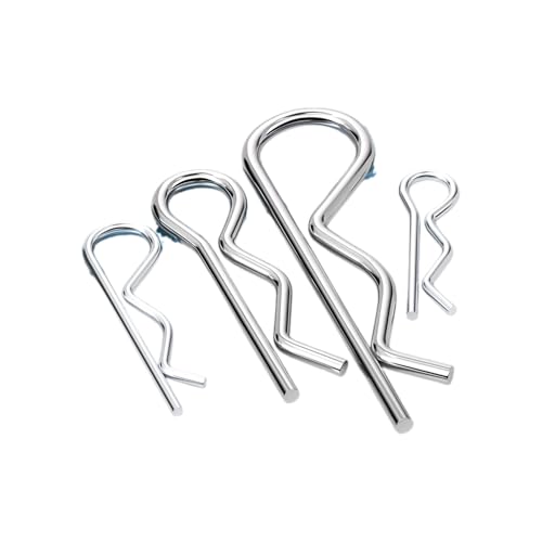 Hallray Heavy-Duty R-Clip Hairpin Cotter Pin for Industrial & Agricultural Equipment, Stainless Steel or Spring Steel Options, Secure Shaft Retaining Clip, Pack of 50, Ø25.7 mm × 150 mm, M25.7×150