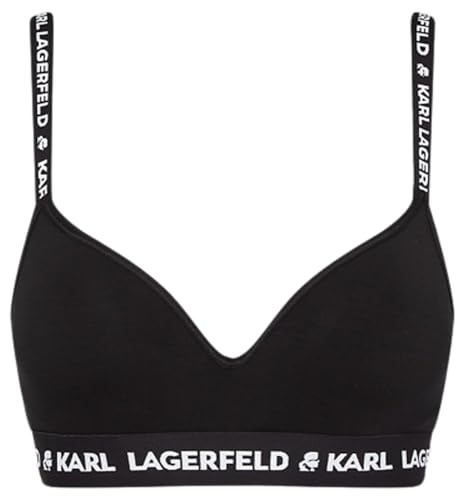 Soutien-gorge Karl Lagerfeld femme logo rembourré lingerie noire chic