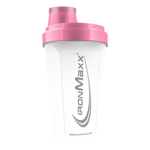 IronMaxx Shaker Protéine Blanc Gelé Rose 700 ml – Anti-fuite avec passoire et graduation précise sans BPA accessoire pratique pour la préparation de shakes whey protein isolate et bulk au quotidien