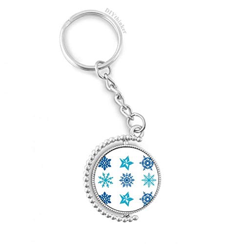 Anillo de la cadena Pilgrim navideño con copo de nieve circular para regalar a la familia