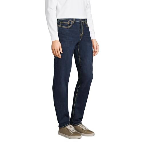 Lands' End Men's Recover 5 Pocket Traditional Fit Denim Jeans4
