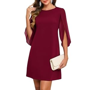 oten Women’s 2026 Flutter Sleeve Cocktail Dress Crew Neck Chiffon Formal Wedding Guest Party Short Dresses