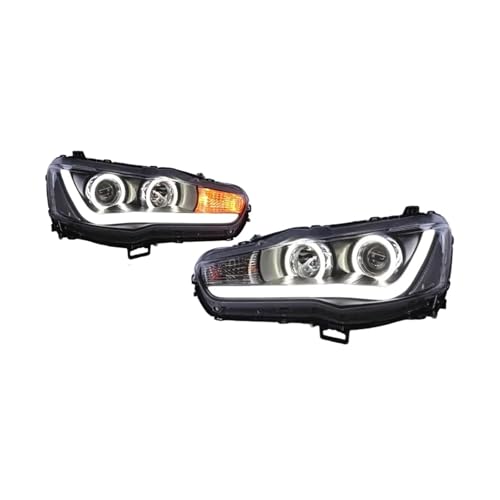 Phares avant Mitsubishi Lancer EVO X 2010-2022 optiques LED modifiés clignotants dynamiques DRL