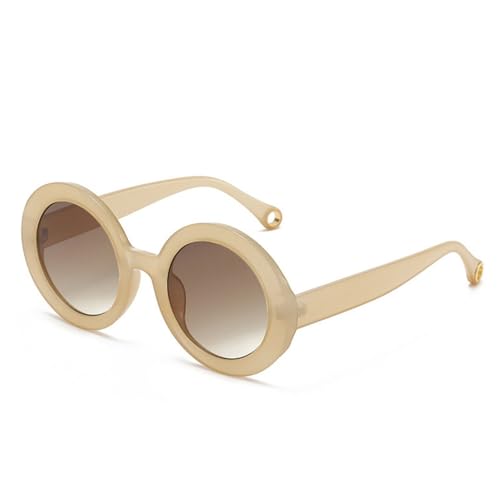 Lunettes de soleil rondes vintage femme homme eyewear punk dégradé uv400